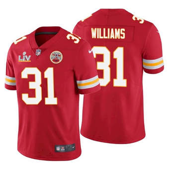Super Bowl LV 2021 Men Kansas City Chiefs #31 Darrel Williams Red Limited Jersey